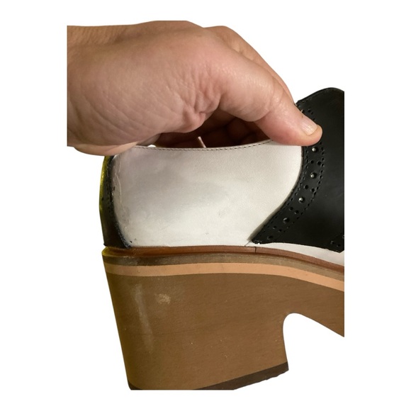 Robert Clergerie Black and White Platform Saddle Shoes- Fantastic! Size 39.5 - Picture 13 of 15